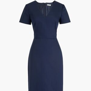 J.Crew Cap-sleeve v-neck Italian wool suiting dress, sz 6